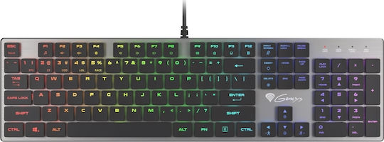 Genesis Thor 420 RGB Gaming Mechanical Keyboard with Custom Blue switches and RGB lighting (English US) Gray