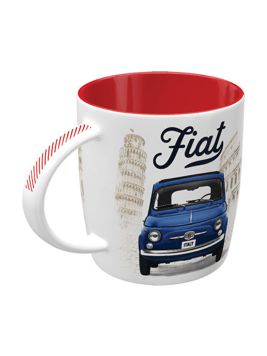 Nostalgic Art Fiat 500 – Enjoy The Good Times Cană Ceramică Multicoloră