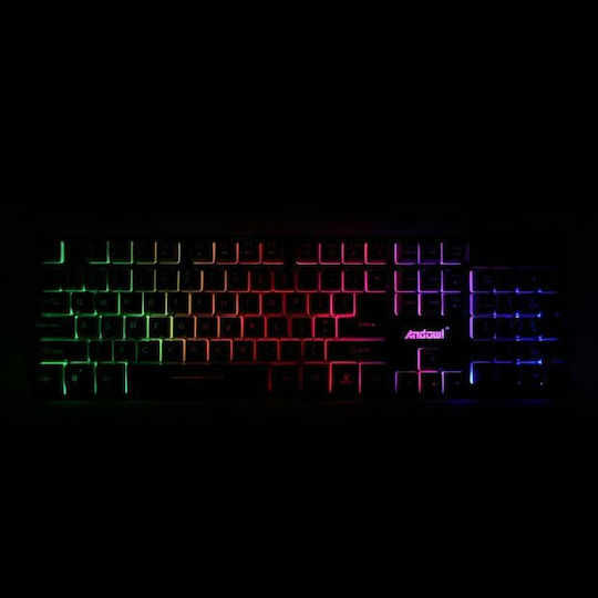 Andowl Q-801 Gaming Keyboard with RGB Lighting (English US)