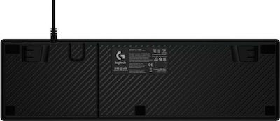Logitech G413 Gaming Μηχανικό Πληκτρολόγιο με Romer-G Tactile διακόπτες και Φωτιζόμενα πλήκτρα (Αγγλικό US) Ασημί
