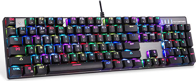 Motospeed Inflictor CK104 Gaming Μηχανικό Πληκτρολόγιο με Outemu Red διακόπτες και RGB φωτισμό (Ελληνικό)