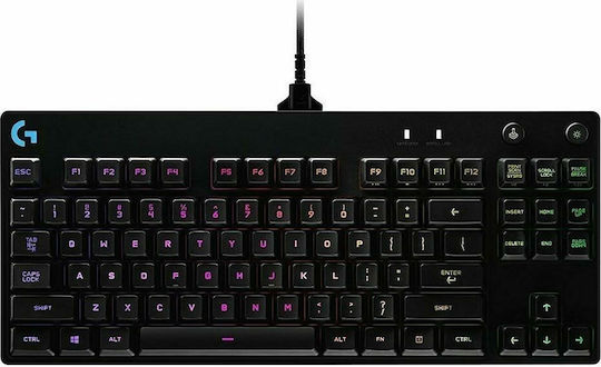 Logitech G Pro Gaming Μηχανικό Πληκτρολόγιο Tenkeyless με GX Blue διακόπτες και RGB φωτισμό (Αγγλικό US)