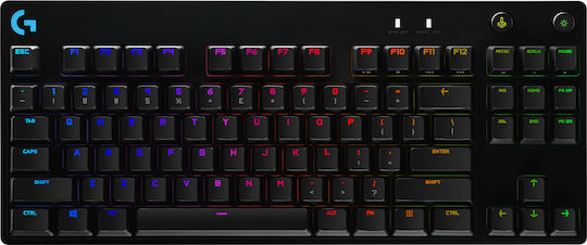 Logitech G Pro Gaming Μηχανικό Πληκτρολόγιο Tenkeyless με GX Blue διακόπτες και RGB φωτισμό (Αγγλικό US)