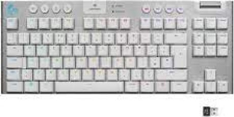 Logitech G915 TKL Wireless Gaming Mechanical Keyboard Tenkeyless with GL Tactile switches and RGB lighting (English US) White