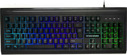 Zeroground KB-3000G Toromi Gaming Πληκτρολόγιο με RGB φωτισμό (Αγγλικό US)
