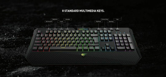 Havit KB486L Gaming Keyboard with RGB lighting (English US)