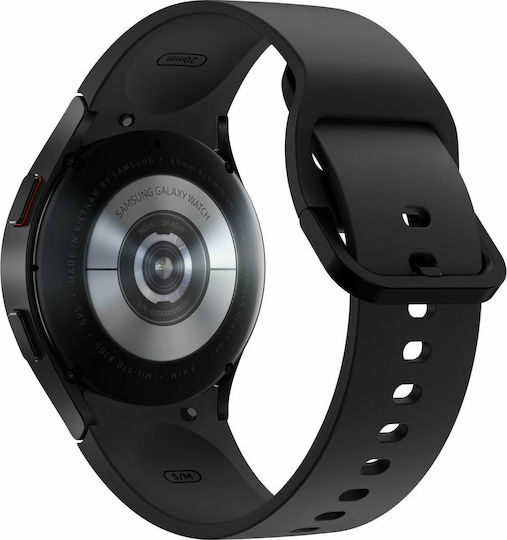 Samsung Galaxy Watch4 Aluminium 40mm Αδιάβροχο με Παλμογράφο (Black)