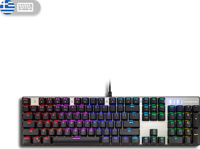 Motospeed Inflictor CK104 Gaming Μηχανικό Πληκτρολόγιο με Outemu Black διακόπτες και RGB φωτισμό (Ελληνικό) Ασημί