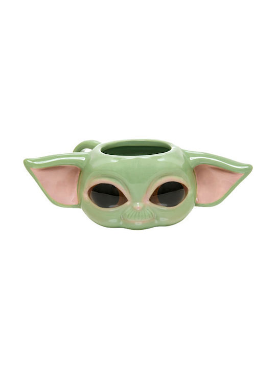Paladone Star Wars The Mandalorian The Child Shaped Κούπα Κεραμική Πράσινη 350ml