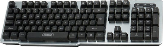 Andowl Q-K708 Gaming Πληκτρολόγιο με RGB φωτισμό (Αγγλικό US)