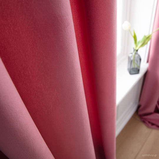 Gofis Home Perdea cu Capse Winter 711 33 Pink 2004711330003 140x280cm