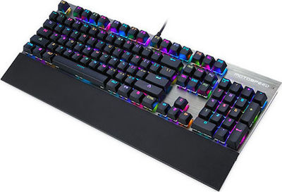Motospeed CK108 Gaming Μηχανικό Πληκτρολόγιο με Outemu Red διακόπτες και RGB φωτισμό (Ελληνικό) Γκρι
