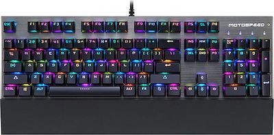 Motospeed CK108 Gaming Μηχανικό Πληκτρολόγιο με Outemu Red διακόπτες και RGB φωτισμό (Ελληνικό) Γκρι