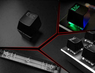Motospeed CK108 Gaming Μηχανικό Πληκτρολόγιο με Outemu Red διακόπτες και RGB φωτισμό (Ελληνικό) Γκρι