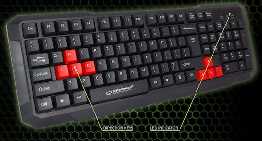 Esperanza Aspis Tastatură De Gaming Engleză SUA