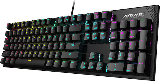 Gigabyte Aorus K1 Gaming Mechanische Tastatur mit Cherry MX Rot Schaltern und RGB-Beleuchtung (Englisch US)