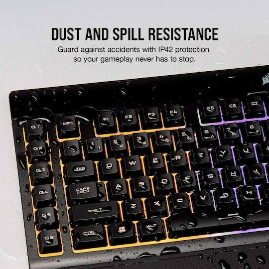 Corsair K55 RGB Pro XT Gaming Keyboard with RGB lighting (Greek)