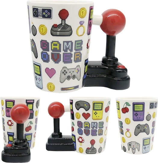 Puckator Game Over - Joystick Чаша Керамично Многоцветна 355мл