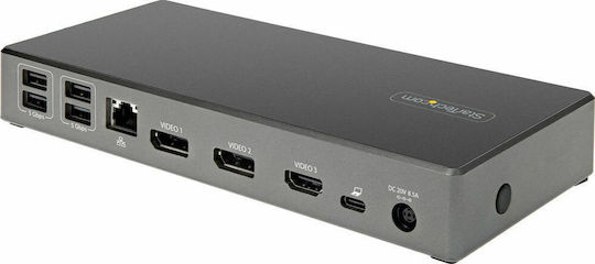 StarTech USB-C / USB-A Docking Station with 4K PD Ethernet Gray (DK31C2DHSPDUE)