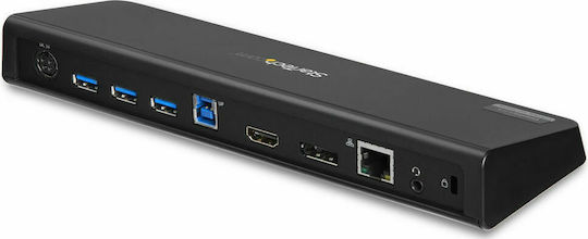 StarTech USB-A Docking Station with HDMI/DisplayPort 4K PD Ethernet and Support for 2 Monitors Black (USB3DOCKHDPC)