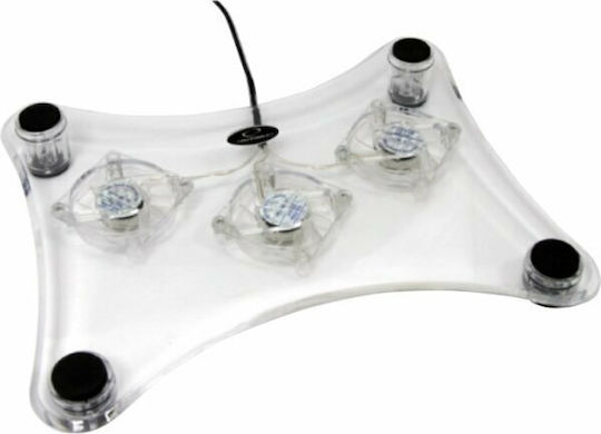 Esperanza Levanter Cooling Pad για Laptop έως 15.6" με 3 Ανεμιστήρες και Φωτισμό Λευκό