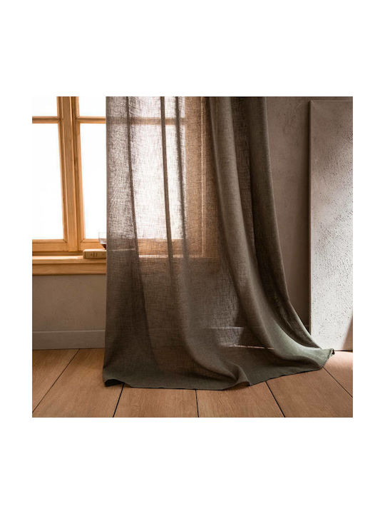 Gofis Home Grommet Curtain Combe 07 Khaki 502 140x280cm