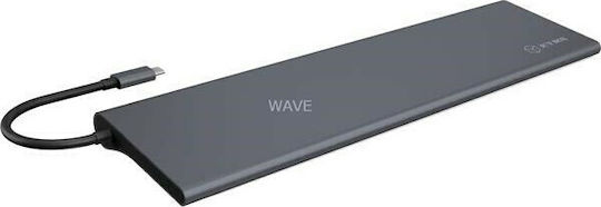 Icy Box USB-C Docking Station με HDMI/DisplayPort 4K PD Ethernet και σύνδεση 2 Οθονών Μαύρο (IB-DK2102-C)