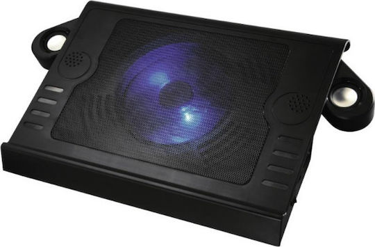 HAMA Cooler with Speaker Cooling Pad for Laptop up to 15.6" with 1 Fan and Lighting