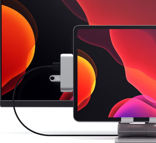 Satechi USB-C Docking Station με HDMI 4K PD Ασημί (ST-TCMPHS)