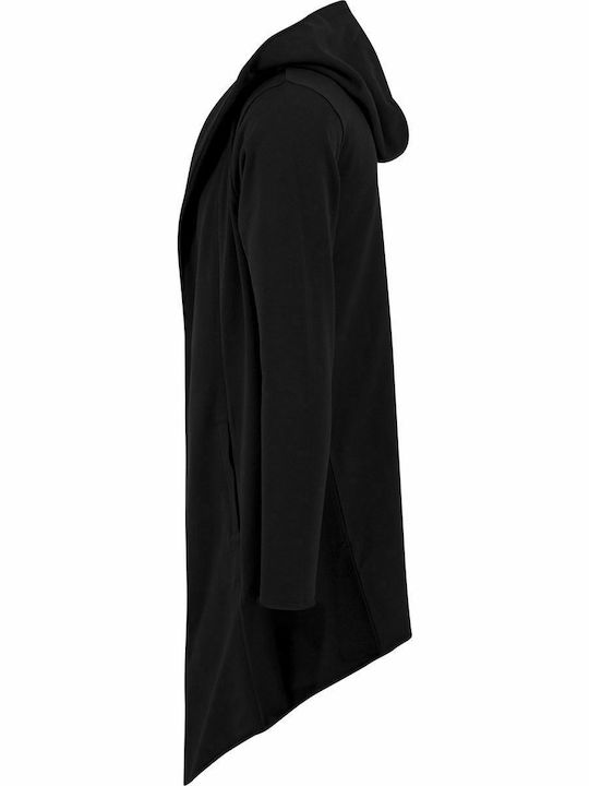 TB1389 Ανδρική Ζακέτα Fleece με Κουκούλα Μαύρη