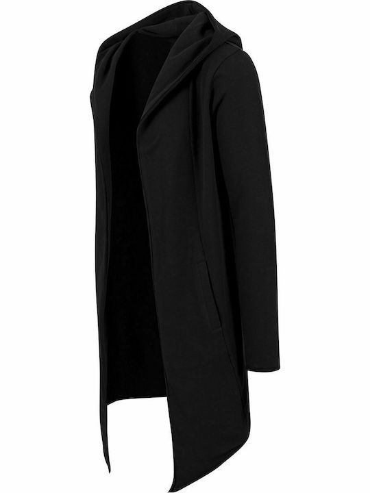 TB1389 Ανδρική Ζακέτα Fleece με Κουκούλα Μαύρη