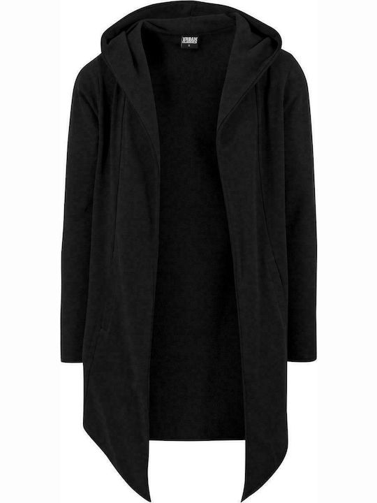 TB1389 Ανδρική Ζακέτα Fleece με Κουκούλα Μαύρη