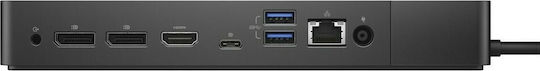 Dell WD19 130W USB-C Docking Station με HDMI/DisplayPort 4K PD Ethernet και συνδεση 3 Οθονών Μαύρο
