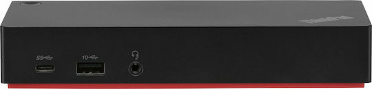 Lenovo ThinkPad Gen2 USB-C Docking Station με HDMI/DisplayPort 4K PD Ethernet και συνδεση 3 Οθονών Μαύρο