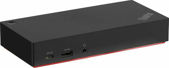 Lenovo ThinkPad Gen2 USB-C Docking Station με HDMI/DisplayPort 4K PD Ethernet και συνδεση 3 Οθονών Μαύρο