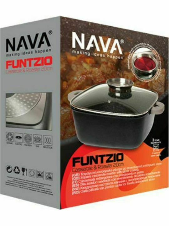 Nava Funtzio Deep Pot made of Aluminum 2.5lt / 20cm