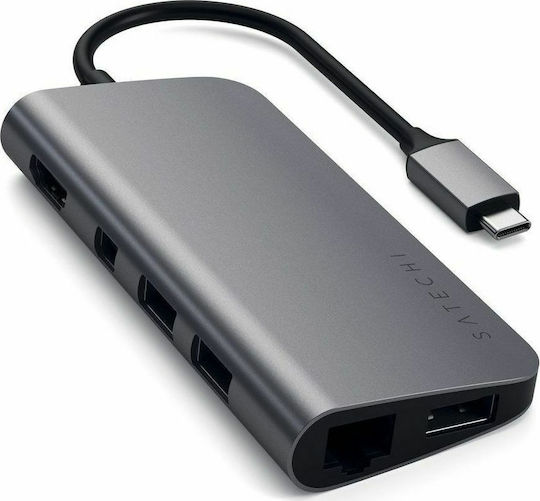 Satechi USB-C Docking Station with HDMI 4K PD Ethernet Gray (ST-TCMM8PAM)