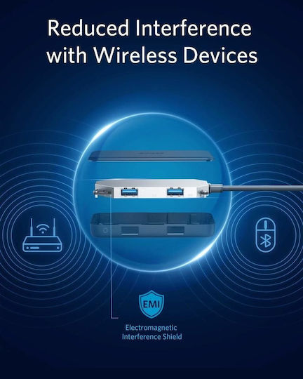 Anker PowerExpand USB-C Docking Station με HDMI 4K Ασημί
