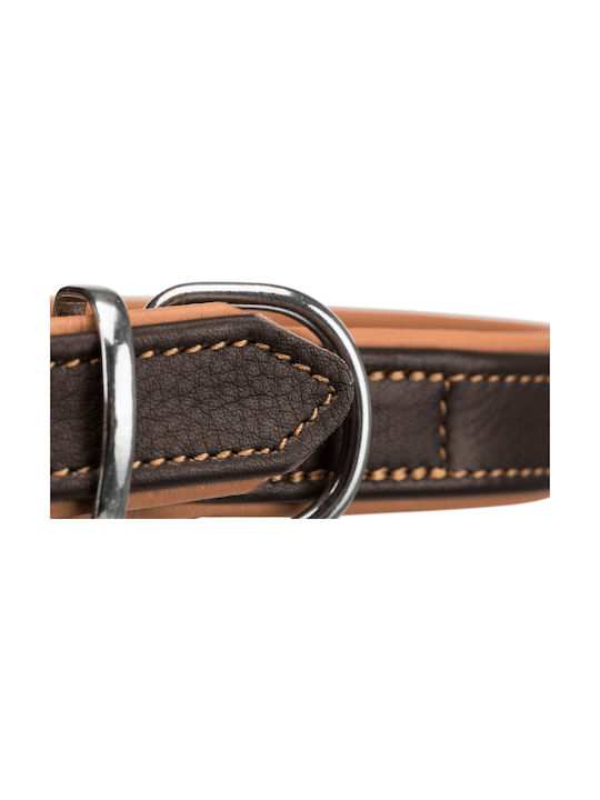 Trixie Active Comfort Dog Collar Leather In Brown Colour Small / XSmall 25mm x 21 - 32cm