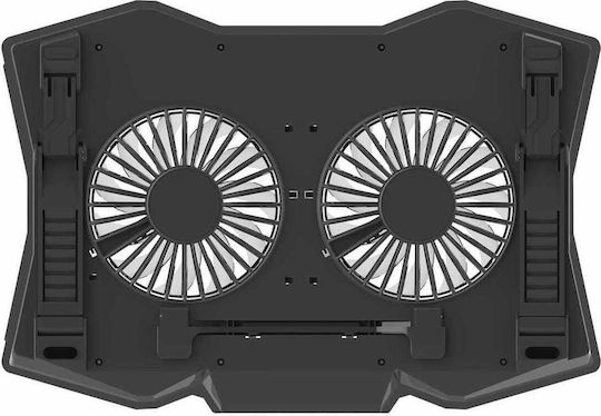 Omega Cooling Pad για Laptop έως 18" με 2 Ανεμιστήρες και Φωτισμό (OMNCP2FB)