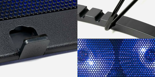 Havit F2051 Cooling Pad για Laptop έως 17" με 2 Ανεμιστήρες και Φωτισμό