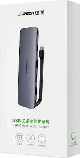 Ugreen CM285 USB-C Stație de andocare cu HDMI 4K PD Argintiu
