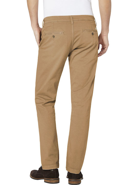 Sloane Trousers Chino Elastic in Regular Fit Brown