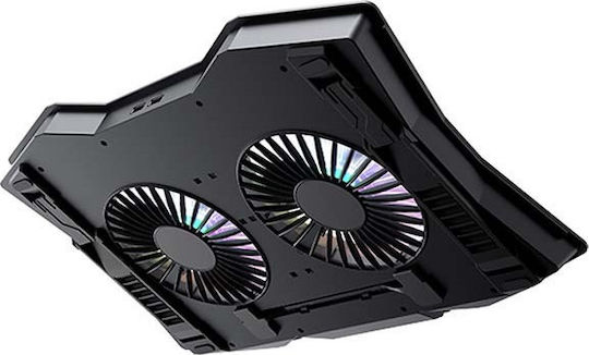 Havit F2072 Cooling Pad για Laptop έως 17" με 2 Ανεμιστήρες και Φωτισμό