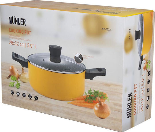 Muhler Deep Pot made of Cast Aluminum 5.9lt / 26cm