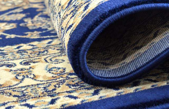 Eurofil Teppich Rechteckig Synthetisch,Polyester/Cotton/Leather Navy