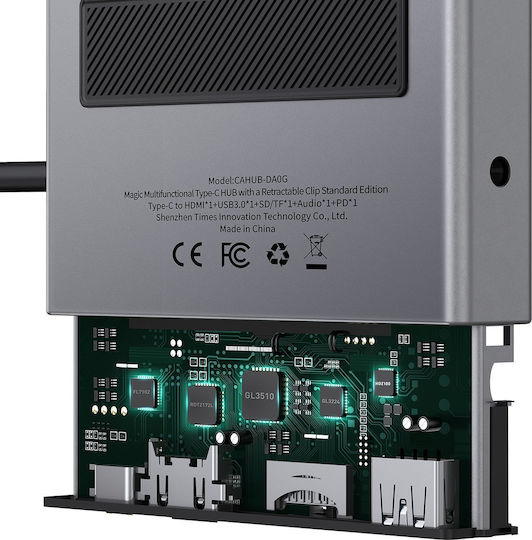 Baseus Magic USB-C Docking Station με HDMI 4K PD Γκρι
