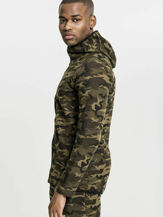 Men's Cardigan with Hood Wood Camo