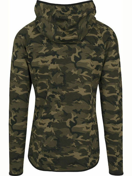 Men's Cardigan with Hood Wood Camo