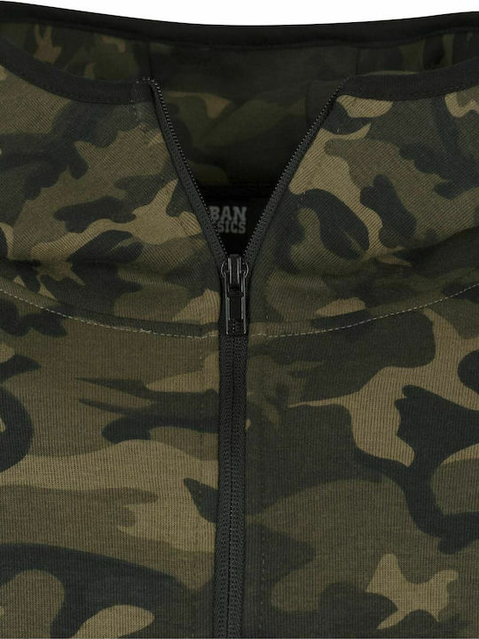 Men's Cardigan with Hood Wood Camo